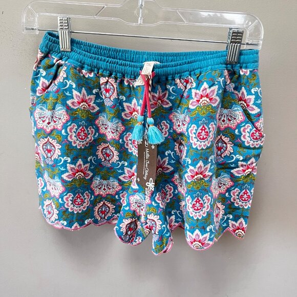 Matilda Jane Girls Floral Scalloped Hem Shorts Size 14‎ - Picture 1 of 4